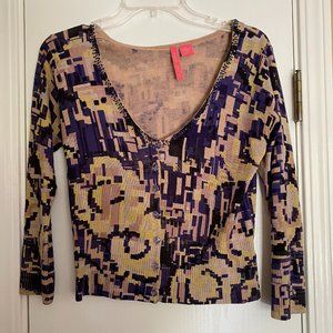 charlotte silk cashmere cardigan sweater